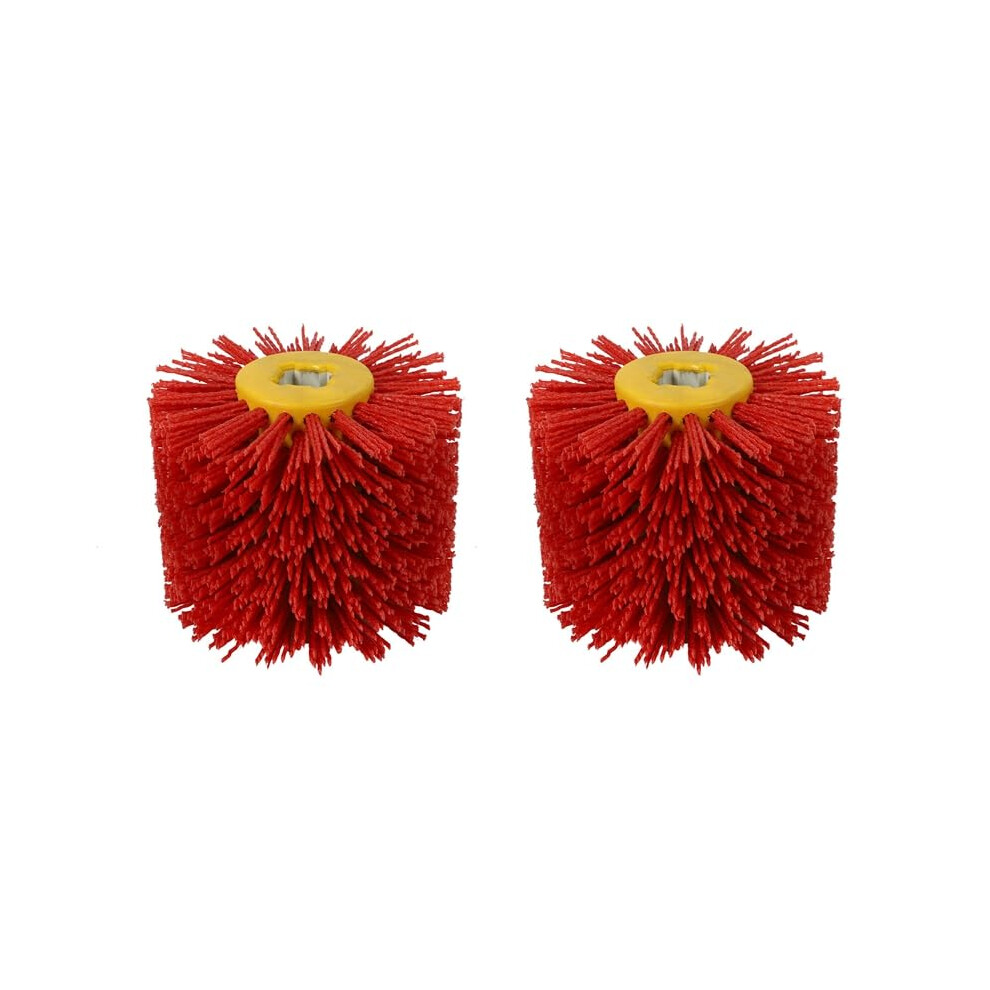 Nylon Brush, Grinding Brushes 2 X Red Drum Brushes Uso Suitable For Deburring, Polishing And Polishing 6276012981178