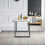 (1*grey table only) Grey dining table and chairs set PU chairs 5