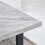 (1*white table only) Grey dining table and chairs set PU chairs 8