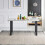 (1*grey table+4 chairs) Grey dining table and chairs set PU chairs 3