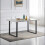 (1*grey table+4 chairs) Grey dining table and chairs set PU chairs 5
