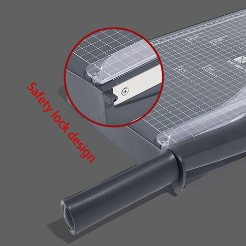 Stackable paper cutter guillotineA4 cutting machine with devices and drawer storage, 12inch cutting length, 16sheet capacity 2