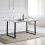 (1*white table+4 chairs) Grey dining table and chairs set PU chairs 3