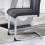 (1*grey table+4 chairs) Grey dining table and chairs set PU chairs 9