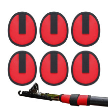 Hook covers, bait protection, protective bait cover, storage, accessories, set of 6 pieces, for ice fishing, trolling, outdoor equipment red 10 cm