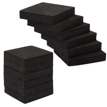 12er Set rubber pads 10x10x2cm washing machine vibration damping pads