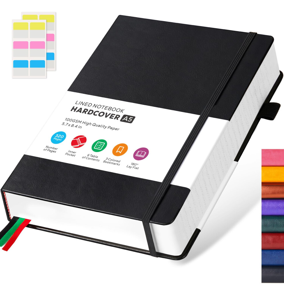 Hardcover Lined Notebook Journal for Writing  320 Pages Leather Thick College Ruled Notebook Journal with 100GSM Paper  A5 (5.7'' X 8.4'') Daily Journ-image-OPC-PGGBY7K-NEW