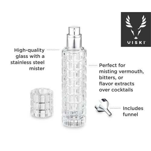 Viski True Martini Atomizer Perfect for Vermouth or Bitters  Spray Bot 1
