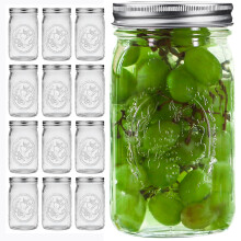 eleganttime szles szj befottesvegek 32 oz fedovel s szalaggal. 12 tgelyes kszlet Quart nagy veg befottesvegek lgmentesen zrd fedelekkel,