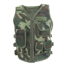 Kids Adjustable Camouflage Shoot Vest L with Zipper Pockets