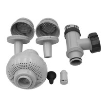 Intex 26004E Above Ground Swimming Pool Inlet Air Water Jet Replacement Part Kit; Includes Plunger Valve  Strainer Connector  Strainer Grid  etc.