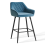 (Teal) Bar Stools X2 Velvet Bar Stools Breakfast Chairs 3