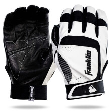 Franklin Sports MLB Luvas de rebatidas Shok Sorb Baseball Softball Luvas de rebatidas acolchoadas para jovens adultos homens adultos m   dio/preto
