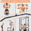 SERTT 39.37 Inch LAT Pulldown Bar Attachment for Pulley Cable Machine Curl Tricep Press Down Bar with Rubber Handle LAT Pull Down Bar Accessories f 5