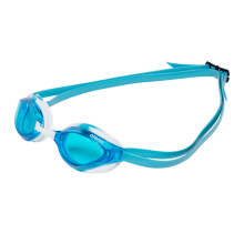 culos de natao Arena Python Racing para homens e mulheres com proteo UV antiembaante ala dupla lente sem espelho azul/branco cu