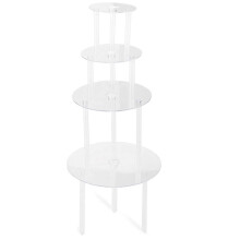 Cake Stand Cake Plate 4 Reusable Cake Supports with 12 Plastic Dowel Rods Cake Supports suitable for