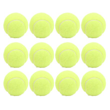 12 Pack Tennis Balls, Rubber Felt Pressure Training Tennis Balls with Mesh Bag