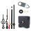 suitable for Silent Radio Controlled DIY Clock Movement Mechanism DCF Signal Mode Clock with 2 Sets 1