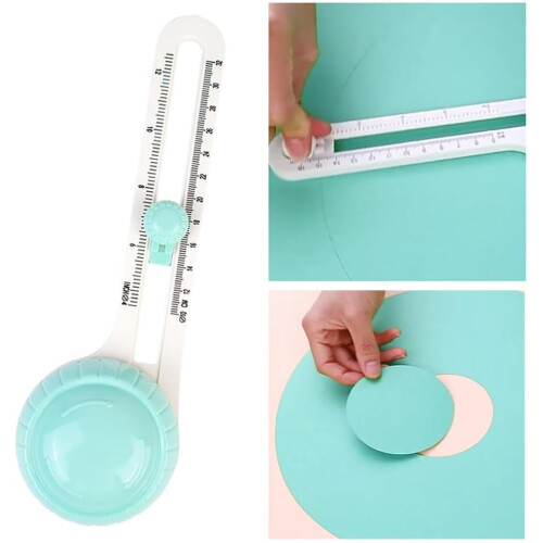1 piece rotary circle cutter circle paper cutter for scrapbooking green 1