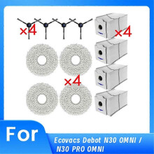 Geeignet für 12 Pcs für Ecovacs Debot N30 OMNI / N30 PRO OMNI Staubsauger Ersatz Pinsel Staub