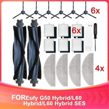Geeignet für Zubehör für Eufy G50 Hybrid/L60 Hybrid/L60 Hybrid SES Roboter Staubsauger Wichtigsten Bürsten,