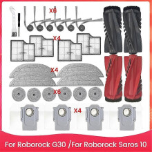 Geeignet für 30PCS für Roborock Saros 10/G30 Roboter Staubsauger Ersatz Kit Wichtigsten Seite Pinsel