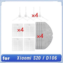 Geeignet für 12 Pcs für Xiaomi S20 / D106 Roboter Staubsauger Reinigung Kit Kehrmaschine Zubehör Wichtigsten