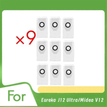 Geeignet für 9 Pcs Staub Taschen für Eureka J12 Ultra/Midea V12 Sweeper Zubehör Verbrauchs Staub Tasche