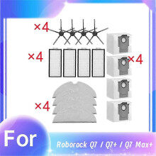 Geeignet für 16 Pcs für Roborock Q7 / Q7 + / Q7 Max + Kehren Roboter Seite Pinsel Mopp Filter Staub