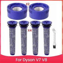 geeignet für Staubsaugerfilter-Ersatzset für Dyson V7 V8 Akku-Staubsauger, Vor- und Nachfilter, ersetzt