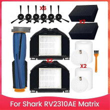 Geeignet für Shark RV2310AE Matrix Roboter-Staubsauger-Zubehör-Set, Hauptseitenbürsten-Hepa-Filter