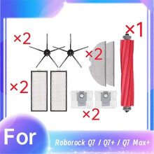 Geeignet für 9 Pcs für Roborock Q7 / Q7 + / Q7 Max + Kehren Roboter Wichtigsten Seite Pinsel Mopp Filter