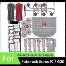 Geeignet für 34PCS Zubehör Kit für Roborock Saros 10 Roboter Vakuum Dual Wichtigsten Pinsel Seite Pinsel