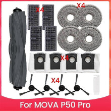kompatibler MOVA P50 Pro kompatibler Ultra Roboter-Staubsauger Hauptseitenbürste Hepa-Filter Wischtuch