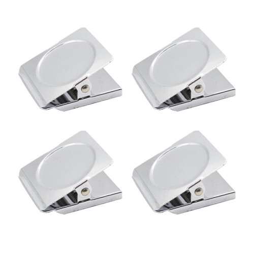4pcs Binder Paper Kitchen Whiteboard Fridge Magnetic Clip Classroom -CDSX