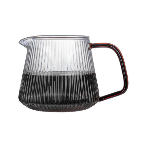 Cafetera vertical de vidrio resistente al calor, compatible con cafeteras de goteo.