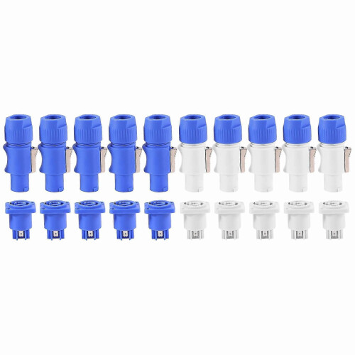 10 Set Powercon Type A Nac3fca+nac3mpa-1 Chassis Plug Paneel Adapter -CDSX