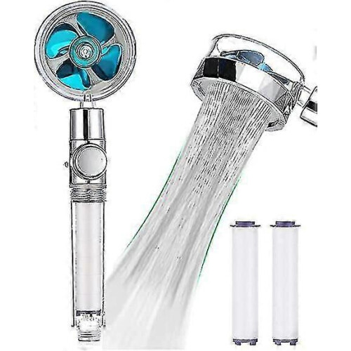 Turbocharged Handheld Shower Head,propeller Driven Shower Heads,high Pressure Water Saving,with Pause