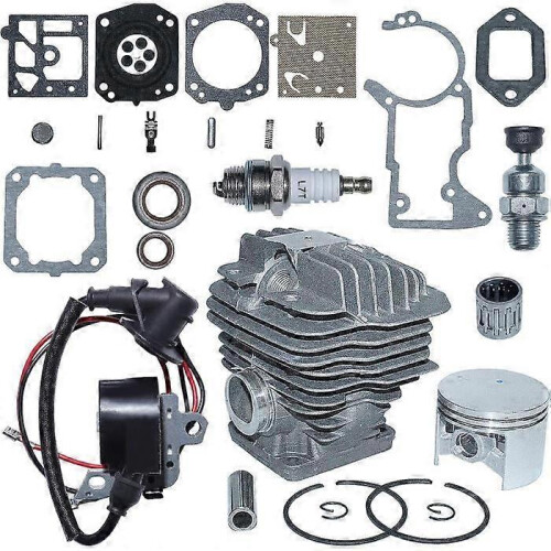 Kit de junta de bobina de encendido de pistón de cilindro de 52 mm compatible con stihl ms440 044 1128