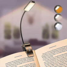 Lampada da lettura a 9 LED, Gritin 3 modalità di protezione degli occhi (luce bianca calda e fredda)