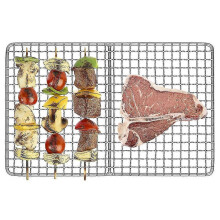 Placa de parrilla de titanio, parrilla ultraligera para barbacoa, malla de alambre para hornear, asar