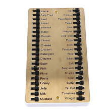 Tablero de recordatorio de metal para lista de compras, tapete deslizante de metal para compras, 5.5