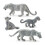 4 stücke Simulation wilden plateau tier leopard modell kinder schnee leopard dekorative ornamente 1