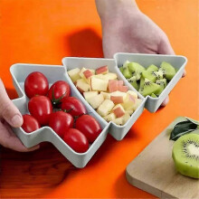 New Year Christmas Tree Fruit Bowl Household Snack Tray Candy Tray Melon Seeds Dried Fruit Box Snack