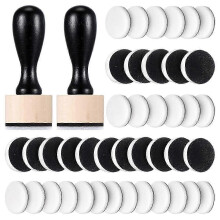 42-Piece Mini Ink Tool Set, Includes 2 Round Mini Smudge Tools and 40 Replacement Foam Pads suitable
