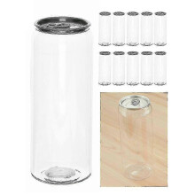 10 lattine di plastica per bevande, bottiglie sigillate, latte, tè, succo, barattolo da 500 ml con coperchio