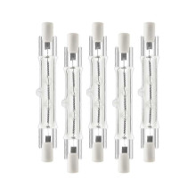 5-pack R7s 118mm 300w 230v, R7s halogeen lineaire lamp, dimbare halogeenlamp voor bouwmachines