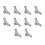 suitable for 10 Pieces 2.3cm Aluminum Alloy Silver Refrigerator Shelf Support Hooks - G 1