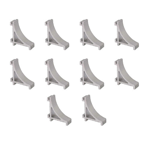 suitable for 10 Pieces 2.3cm Aluminum Alloy Silver Refrigerator Shelf Support Hooks - G