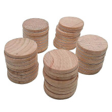 200 stuks houten schijfjes, onafgewerkt rond hout, compatibel met kunst- en knutselprojecten, bordspelstukken